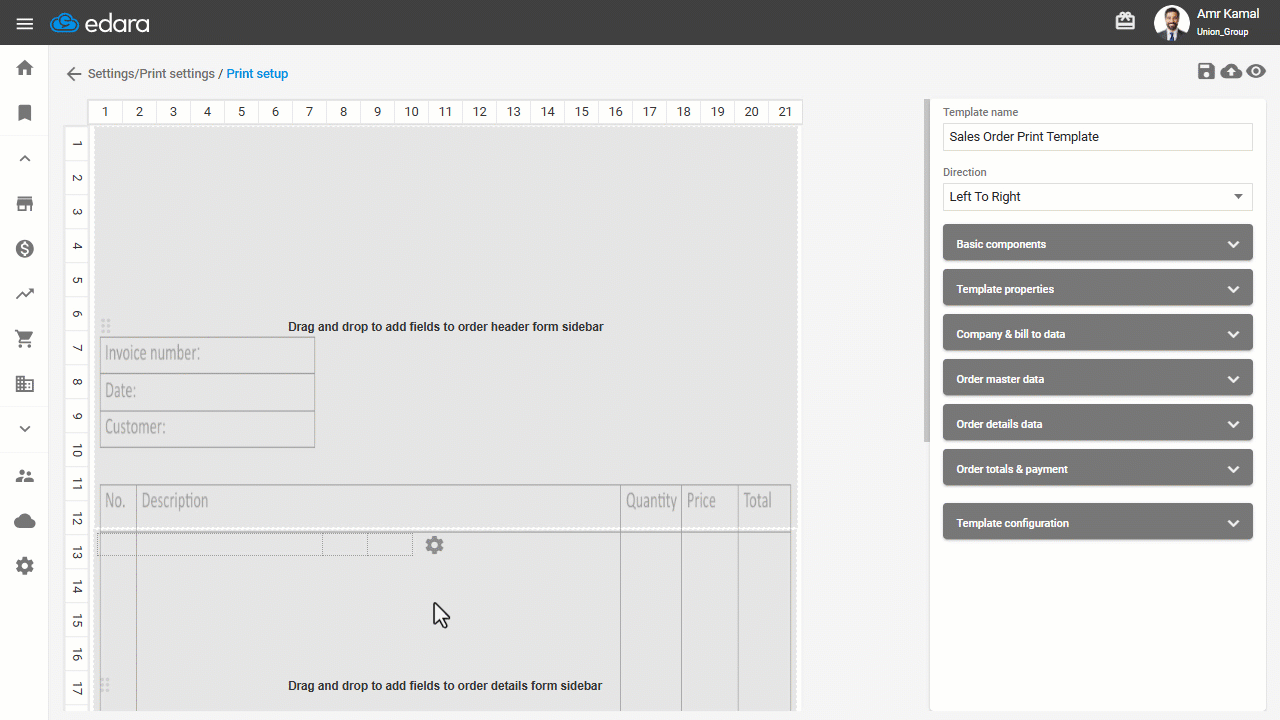 Designing a Print Template According to Pre-Printed Forms — Add the table columns and adjust their width to match the…
