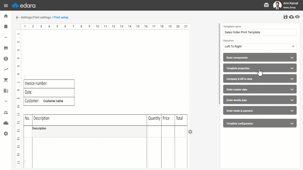 Designing a Print Template According to Pre-Printed Forms — Drag the data into each section according to the layout of the…