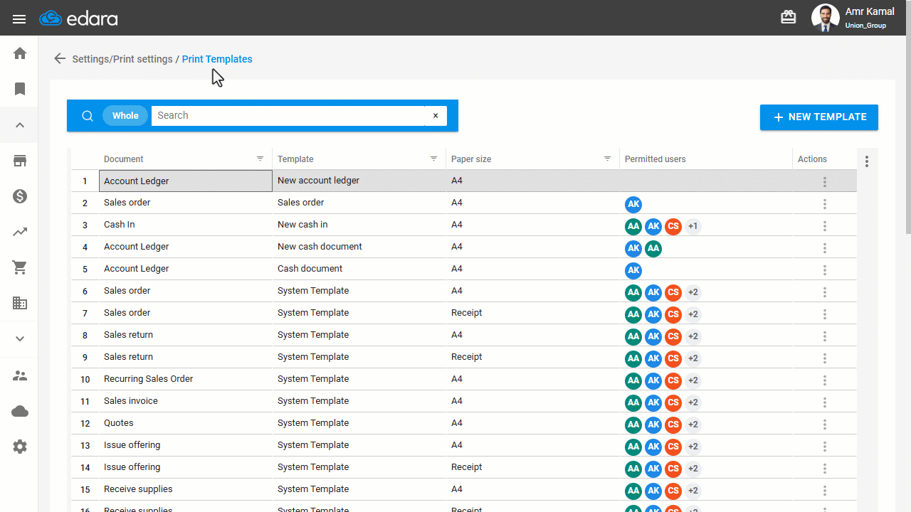 Printing an Account Ledger with Aggregated Invoices — Click on “Save”.