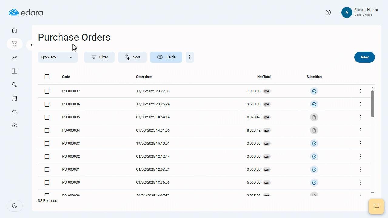 Configuring Fields in Purchase (Order/Request/invoice) Lines — The customized field layout will be displayed every time you…