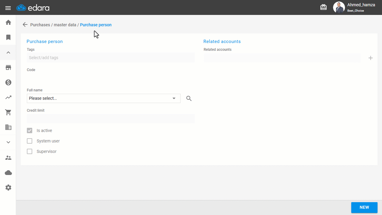 Linking/Unlinking a Purchase Person to a User — Click on “Update”.