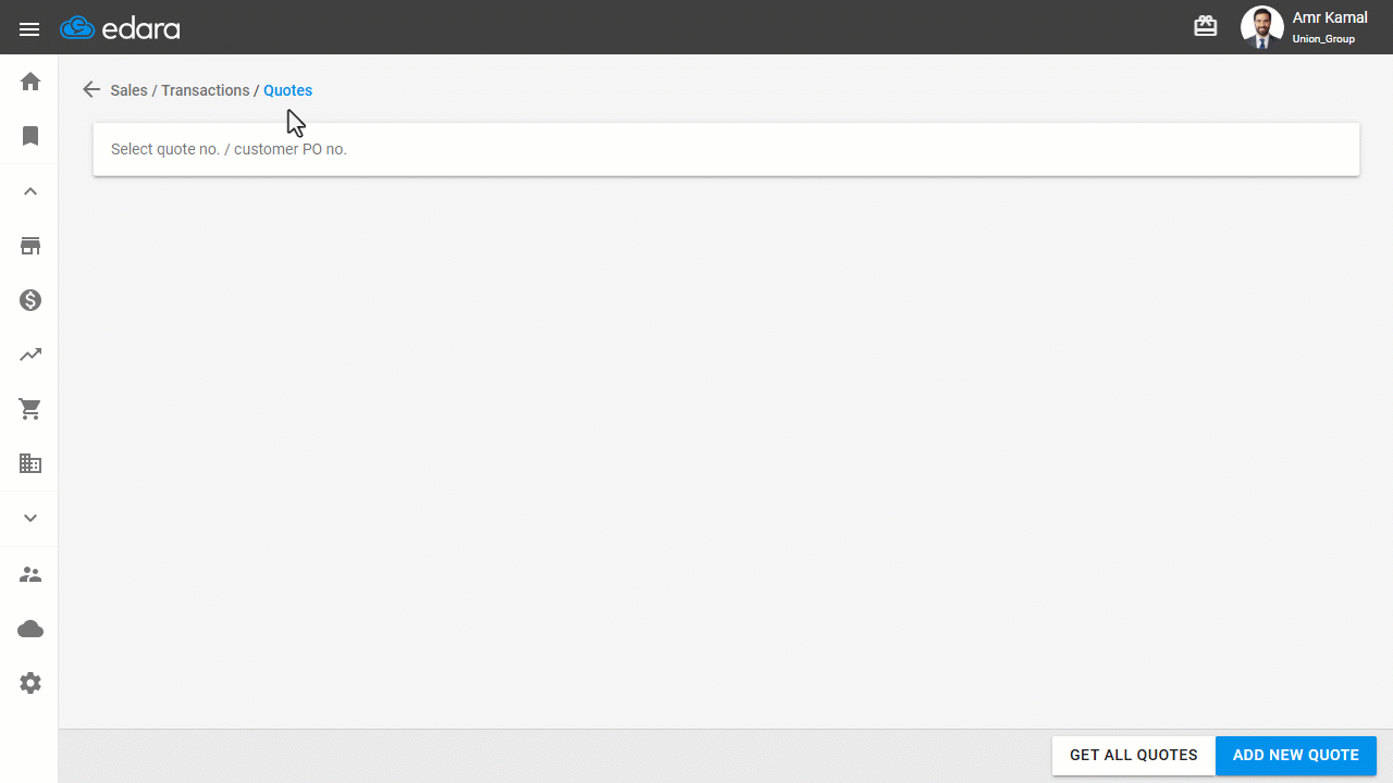 Editing and Printing the Quote — The options for editing and printing will appear.