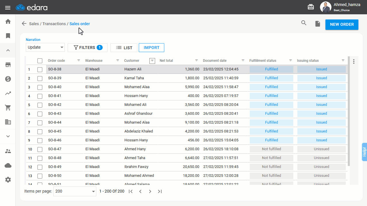 Bulk Displaying of Unissued Stock Items in Sales Orders — Click on “Apply”.