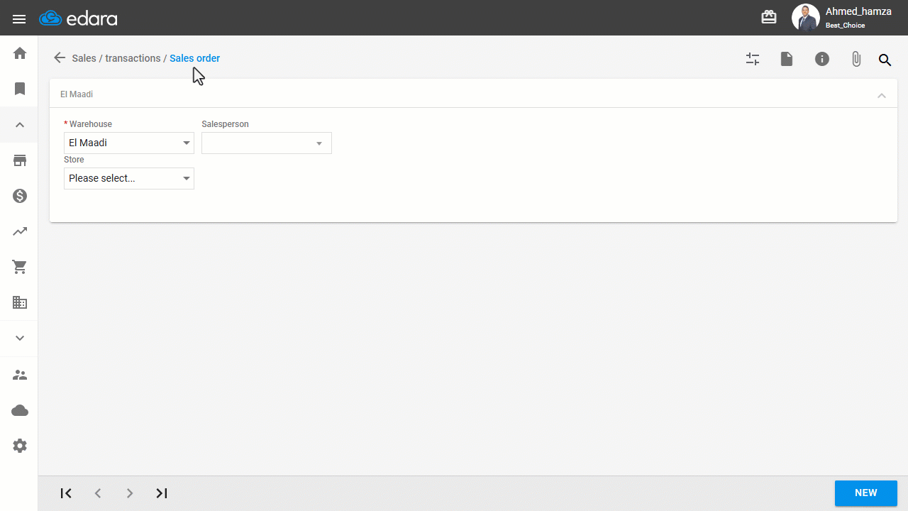 Creating a Purchase Order from a Sales Order — Click on "Save".