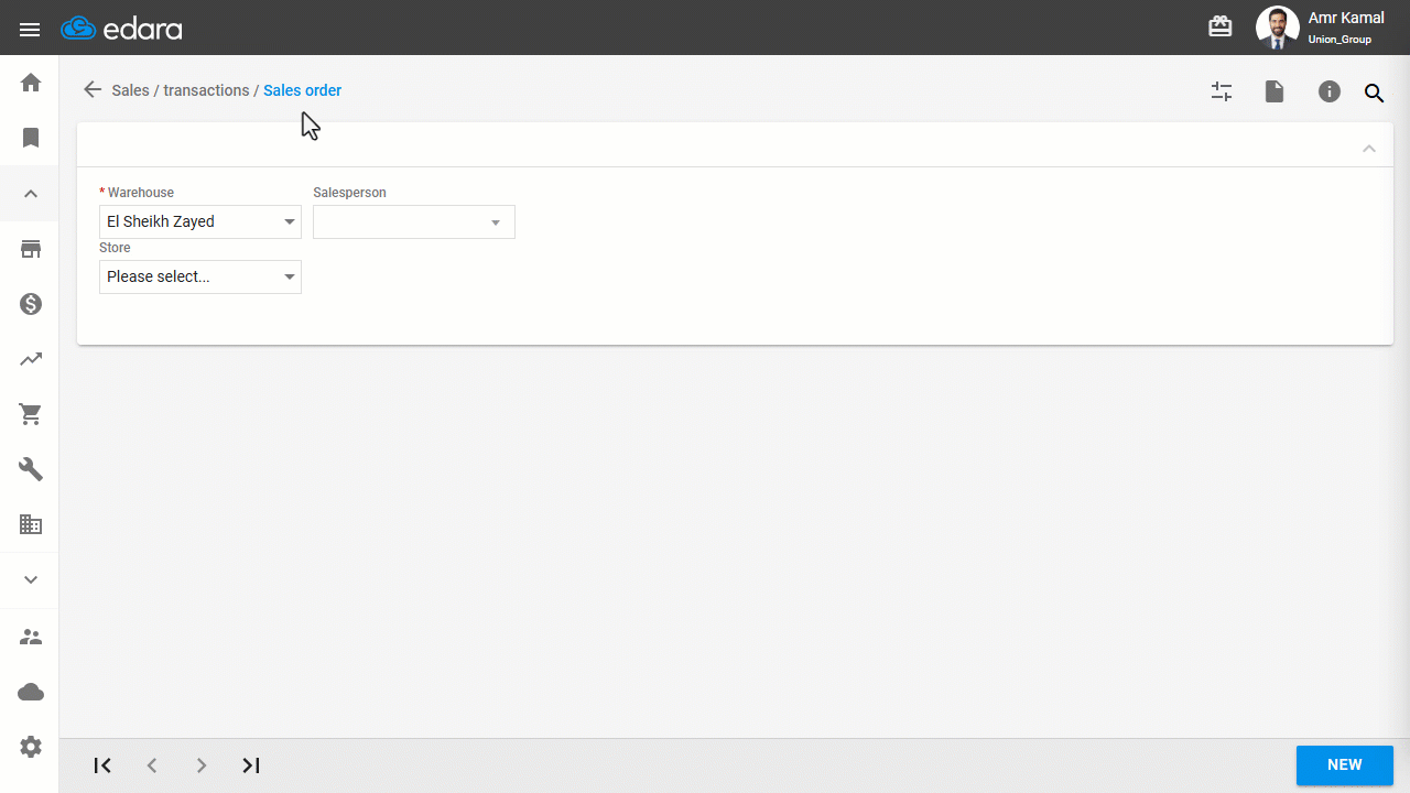 Exporting Sales Orders in Bulk — Click on “Export”.