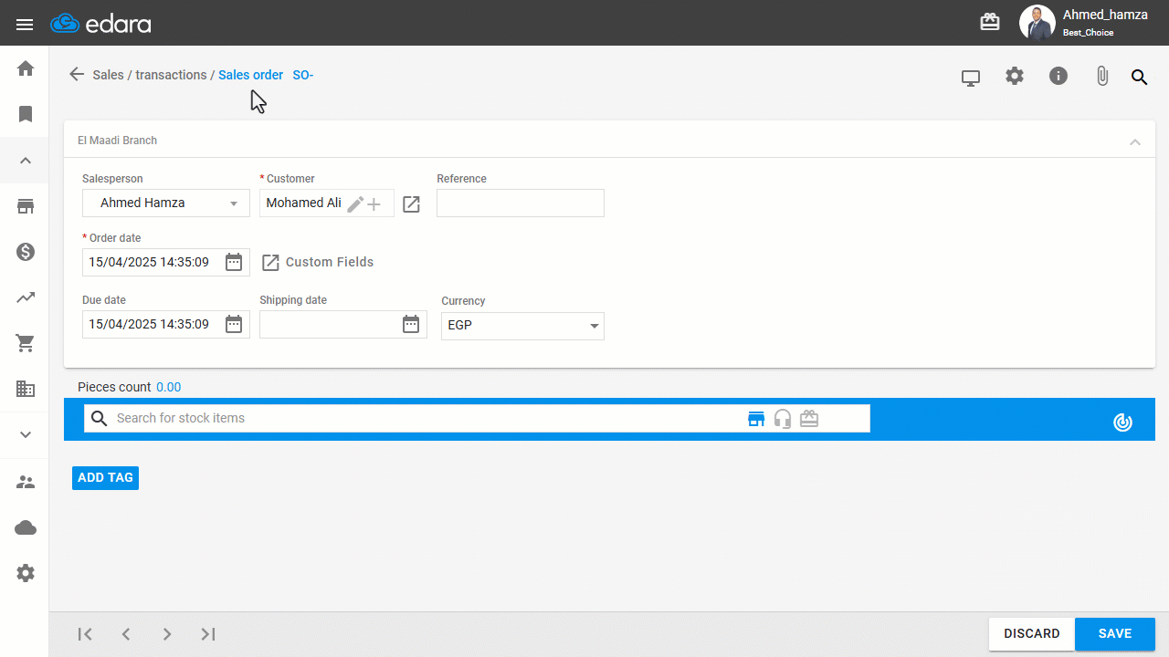 Bulk Editing Warehouses in Multi-Warehouse Sales Orders — Click on “Save”.