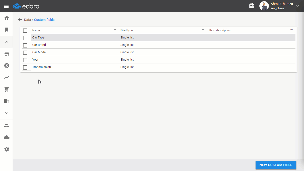 Adding a New Option to a Custom Field — Click "Save"