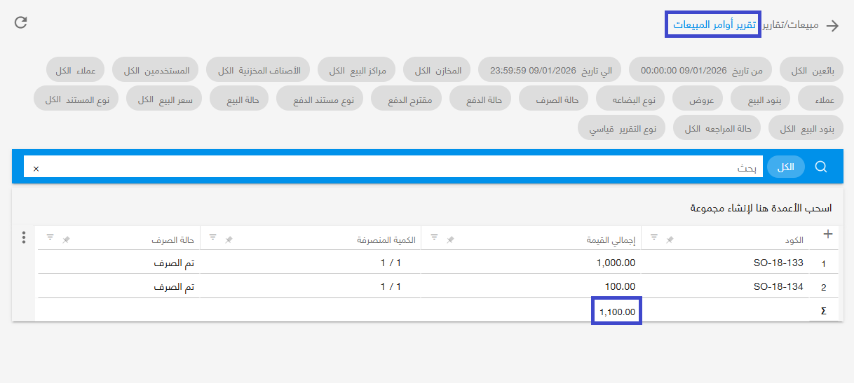 ثالثًا: الفرق بسبب مستندات صرف غير مرتبطة بأوامر بيع — يرجع هذا الفرق إلى وجود مستندات صرف بضاعة مستقلة غير مرتبطة بأوامر…