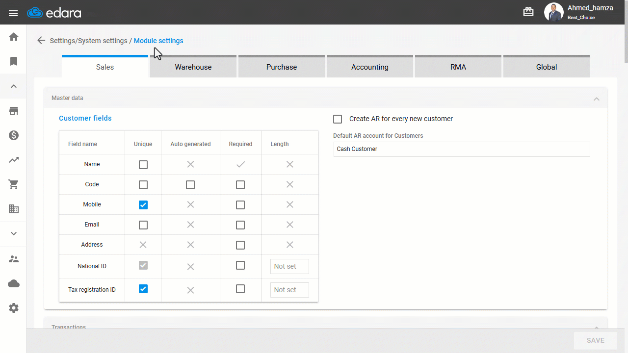Preventing the Issued Quantity from Exceeding the Reserved Balance — Click on “Save”.
