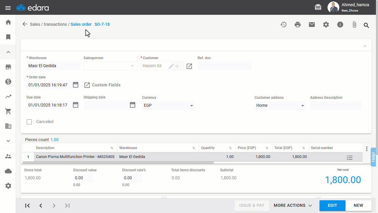 Steps to Display the Last Sale Price for a Specific Customer or All Customers — And the end result will be as shown below: