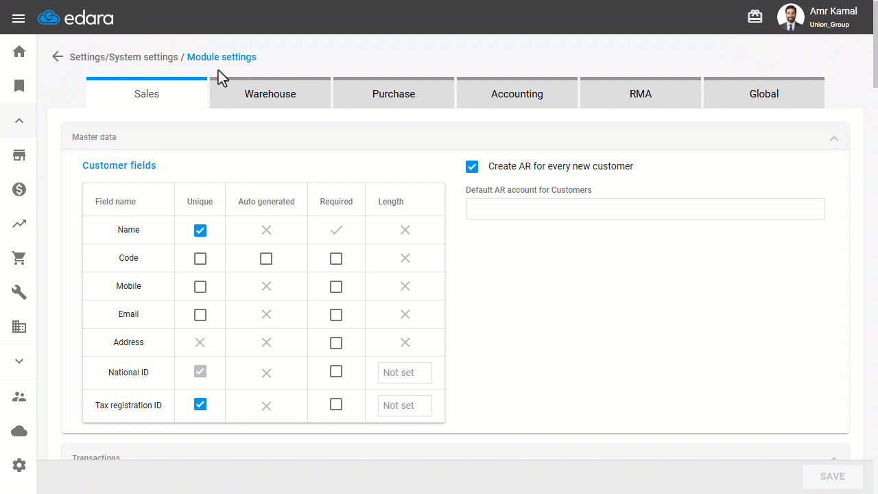 Preventing change in sales prices — Click on “Save”.