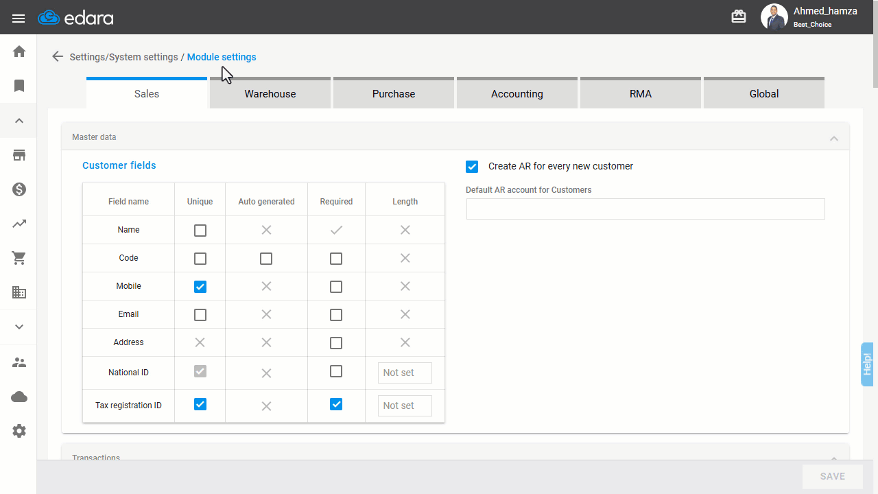 Making the Periorty to the Sales Store in Case of Cost Center Conflicts — Click on “Save”.