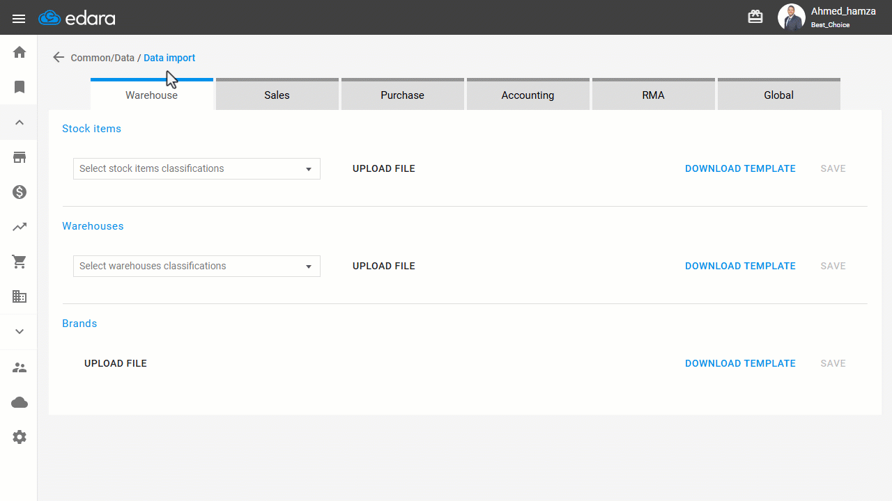 Importing Salespersons — Click on “Save”.