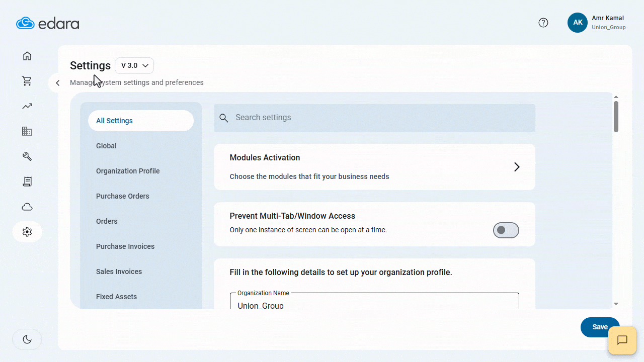 Locking Sales Orders in POS — Click on “Save”.