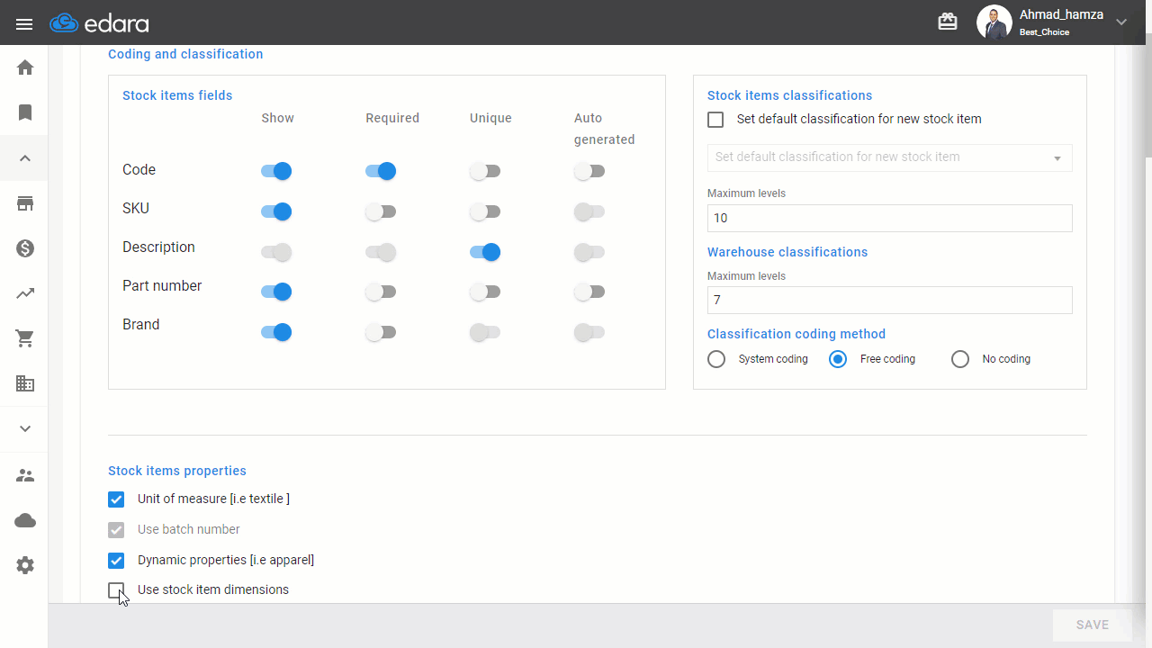 Creating Stock Items with Dimensions — First, ensure that the "Use stock item dimensions" setting is activated in the…