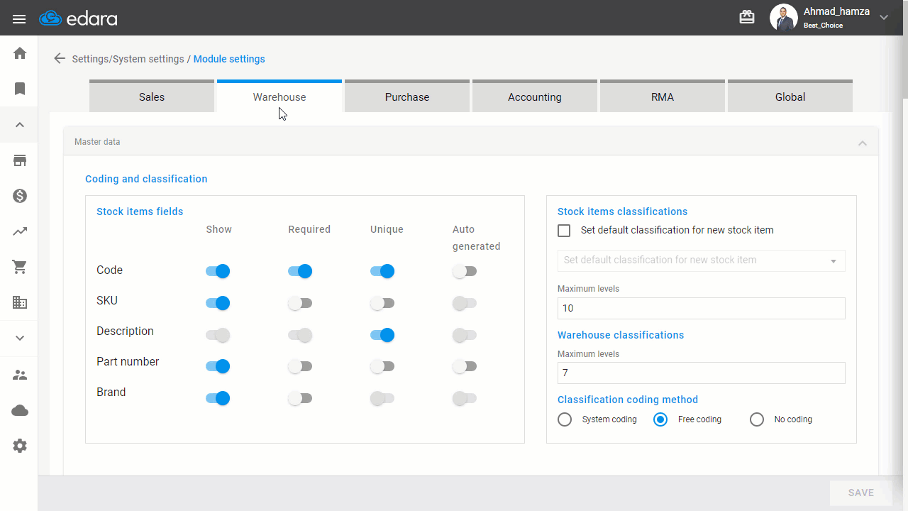 Creating a Grouping Stock Item — Before creating grouping items, make sure to activate the warehouse setting "Dynamic…