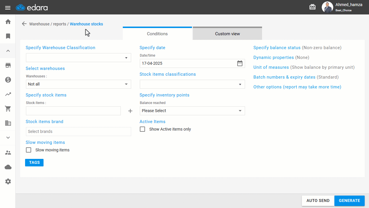 Displaying the Reserved Balance Details from the Warehouse Stocks Report — Once you've completed these steps, a list of…