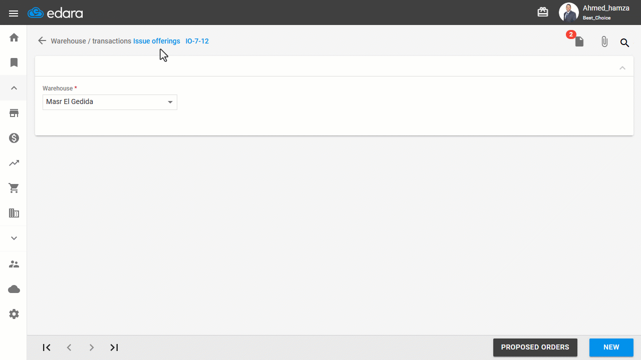 1. Individual Processing from Warehouses — Click on “Save”.