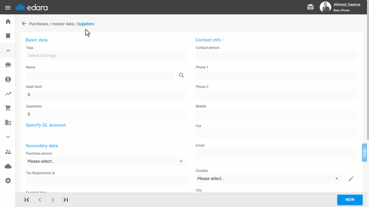 Linking a Supplier to a Customer Account During Setup — Click “Save”.