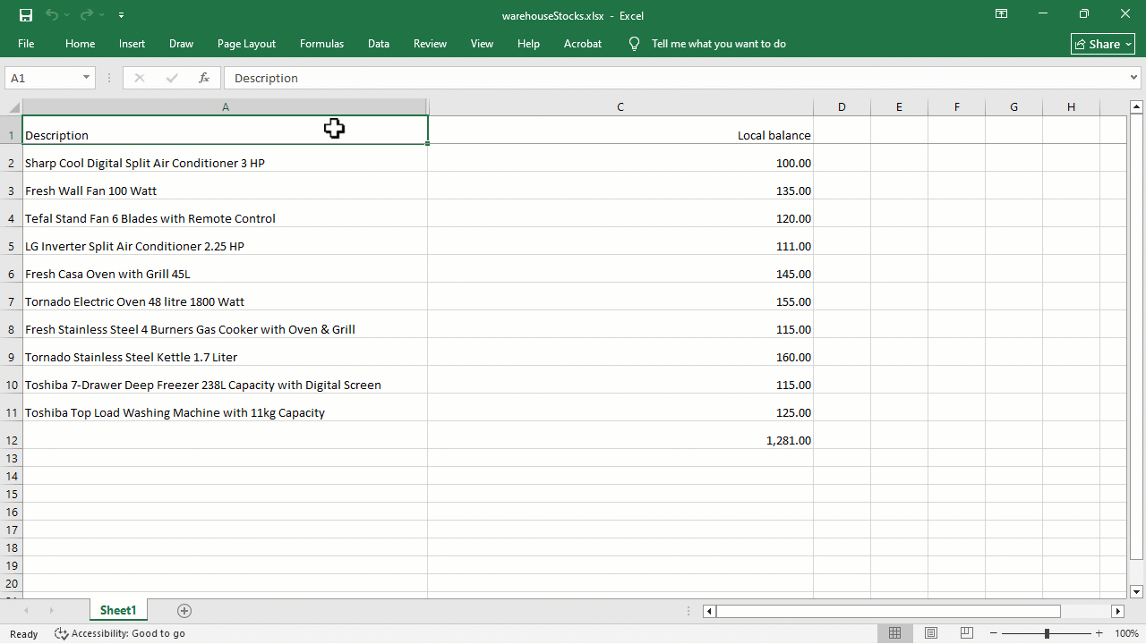 Step 2: Preparing the Excel File — Save the modifications made to the file.