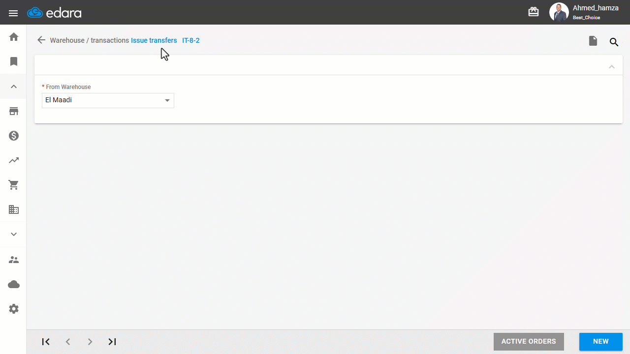 Deleting an Issue Transfer — Click on “Delete”.