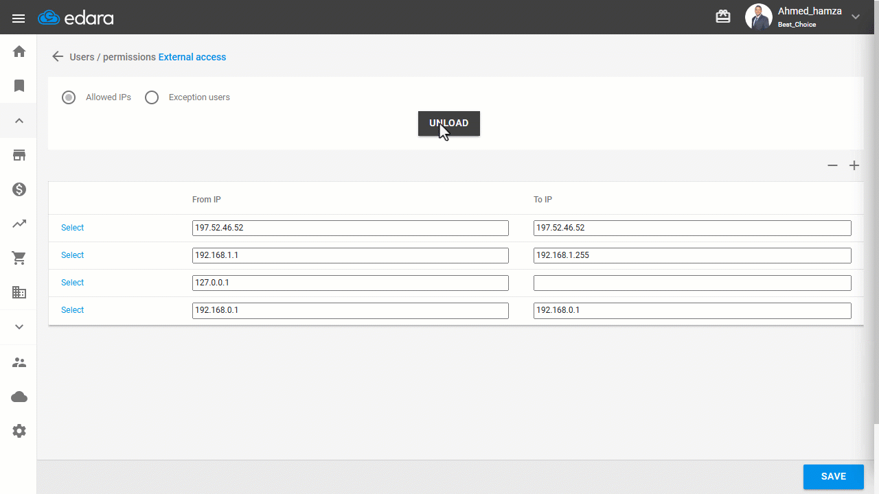 Adding a Static IP Address — Click on “Save”.